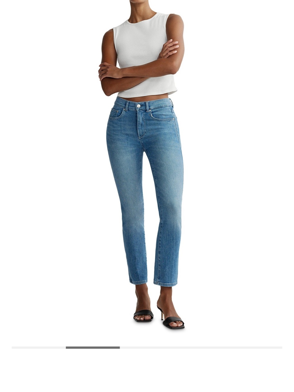 DL1961 Light Blue Cropped High-Rise Women’s Jeans